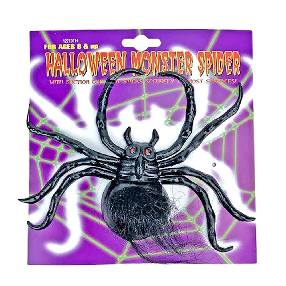 Large Hairy Black Spider 1 pc Halloween theme Table/wall Décor & Craft accessory - Little Surprise BoxLarge Hairy Black Spider 1 pc Halloween theme Table/wall Décor & Craft accessory