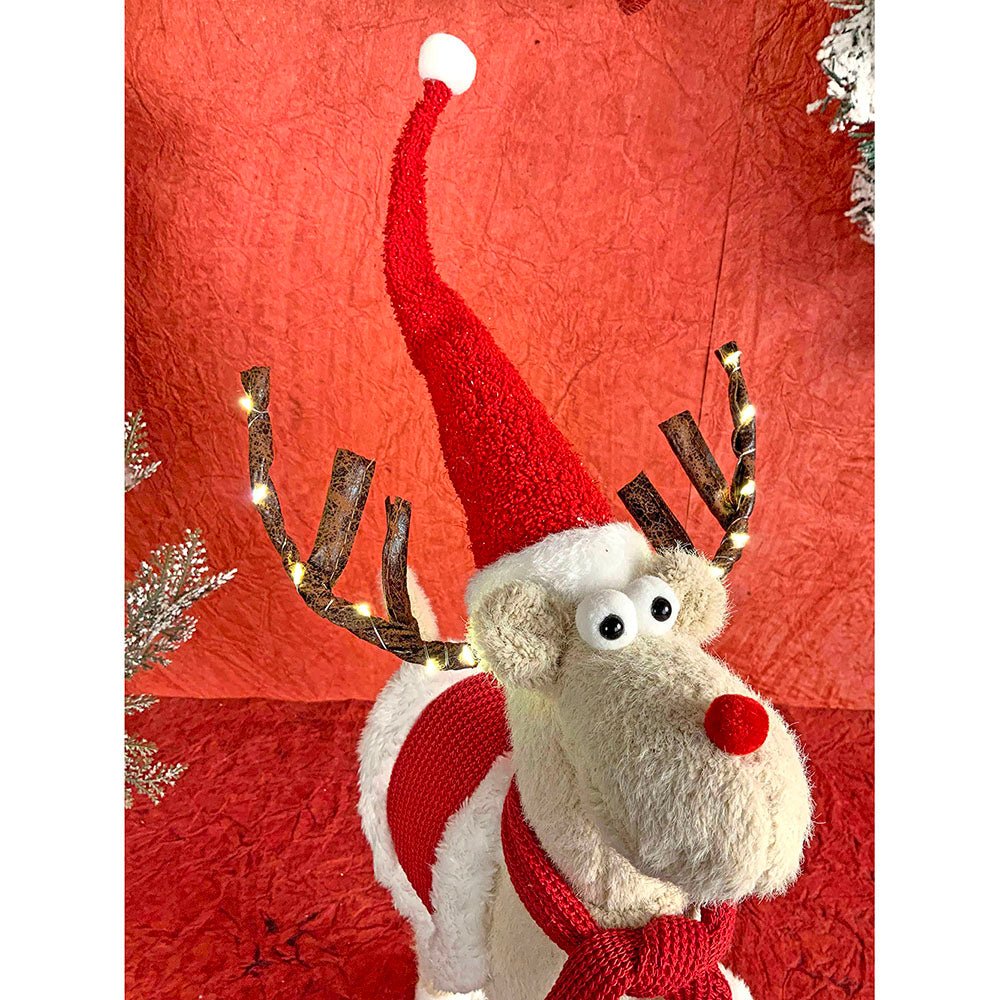 LED Light Horns 26 inches Standing Rudolf Christmas Plush Table Décor - Little Surprise BoxLED Light Horns 26 inches Standing Rudolf Christmas Plush Table Décor