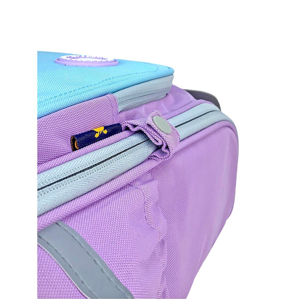 Light Blue & Purple Collapsible & Foldable School Backpack for Kids - Little Surprise BoxLight Blue & Purple Collapsible & Foldable School Backpack for Kids