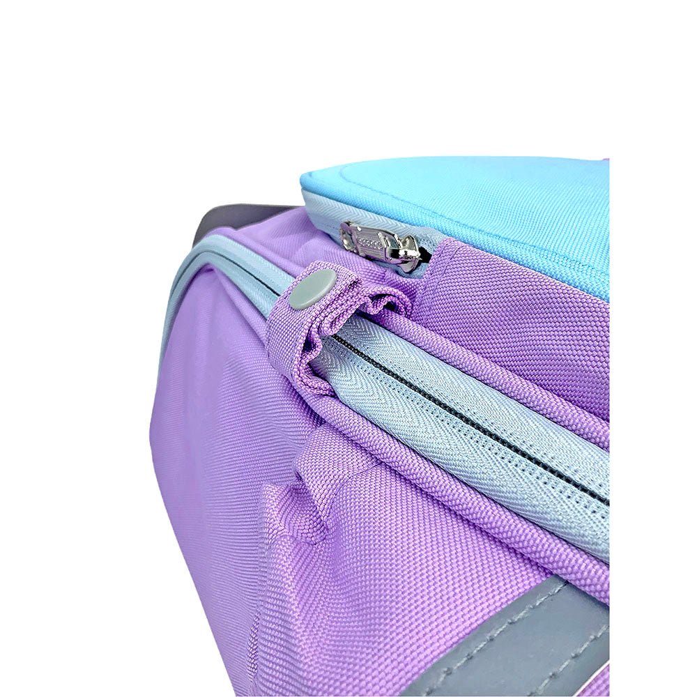 Light Blue & Purple Collapsible & Foldable School Backpack for Kids - Little Surprise BoxLight Blue & Purple Collapsible & Foldable School Backpack for Kids