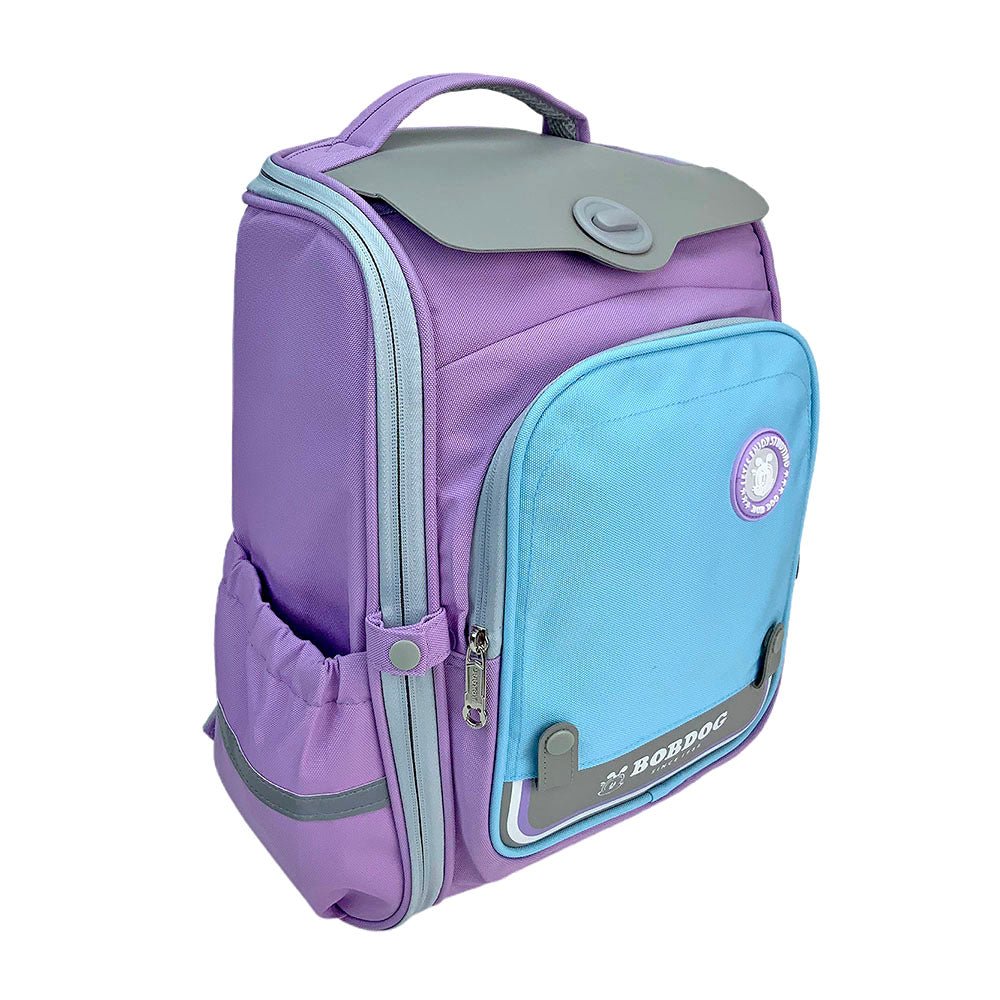 Light Blue & Purple Collapsible & Foldable School Backpack for Kids - Little Surprise BoxLight Blue & Purple Collapsible & Foldable School Backpack for Kids