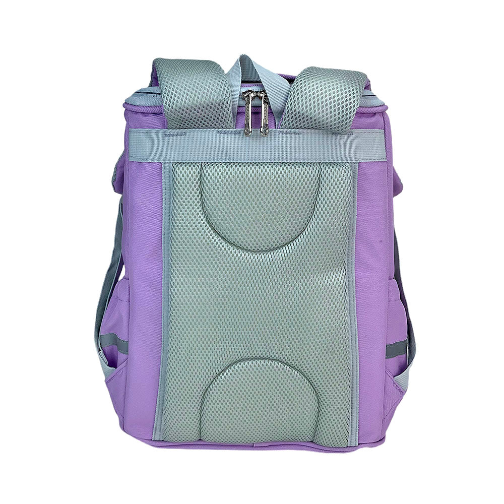 Light Blue & Purple Collapsible & Foldable School Backpack for Kids - Little Surprise BoxLight Blue & Purple Collapsible & Foldable School Backpack for Kids