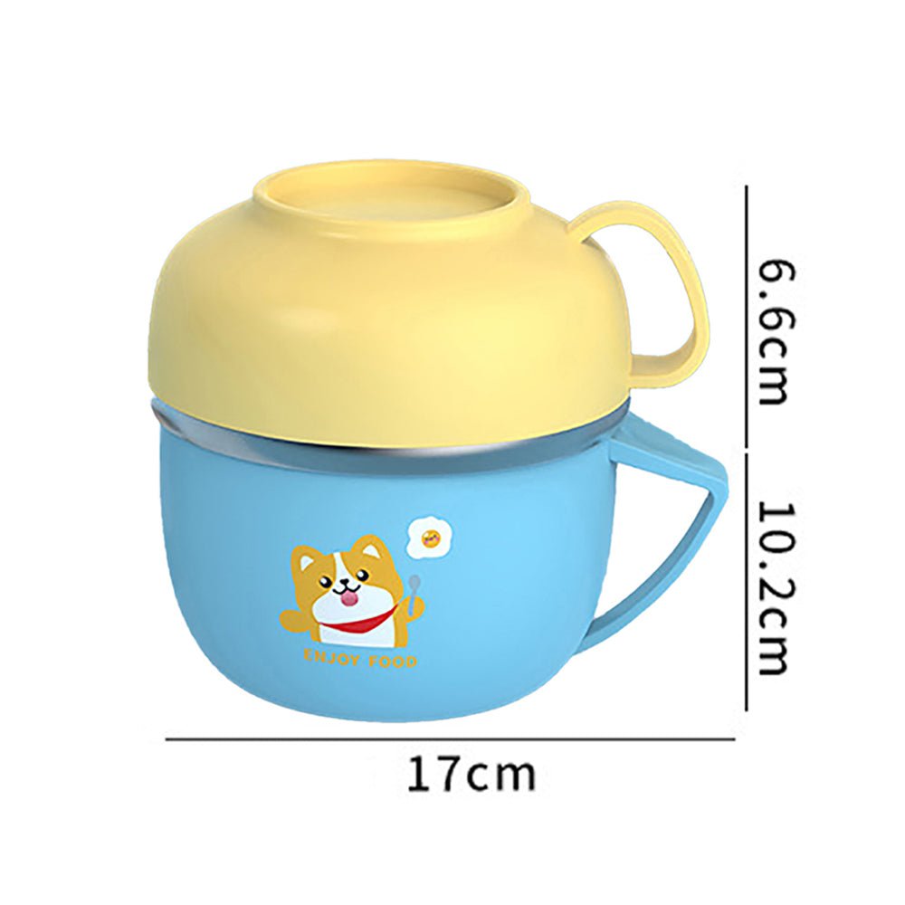 Light Blue small size, Foxy Dual Handle Soup and Noodles Lunch Box with matching Cover - Little Surprise BoxLight Blue small size, Foxy Dual Handle Soup and Noodles Lunch Box with matching Cover