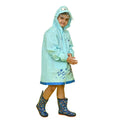 Light Blue Space Head Dinosaur Print Raincoat for Kids and Toddlers - Little Surprise BoxLight Blue Space Head Dinosaur Print Raincoat for Kids and Toddlers