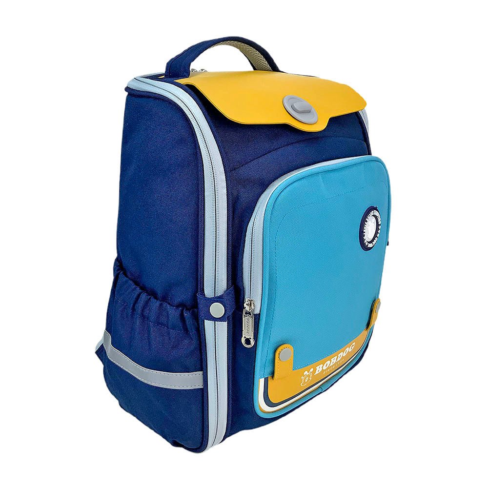 Light Blue & Yellow Collapsible & Foldable School Backpack for Kids - Little Surprise BoxLight Blue & Yellow Collapsible & Foldable School Backpack for Kids