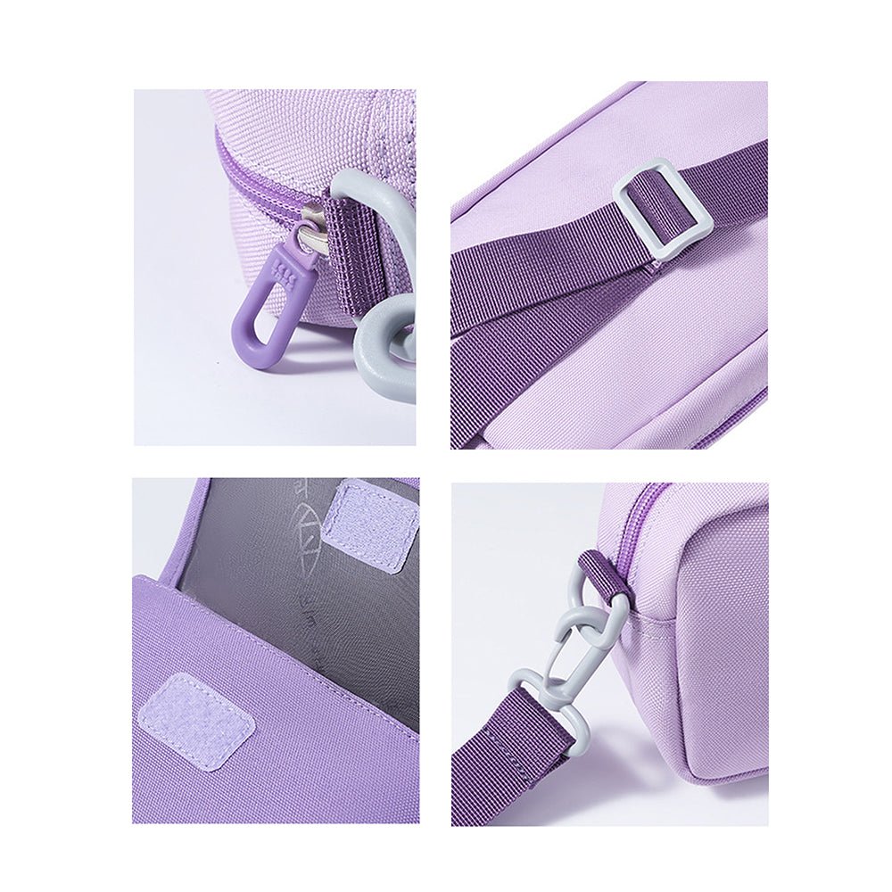 Lilac Canvas Material Casual Sling Bag for Kids - Little Surprise BoxLilac Canvas Material Casual Sling Bag for Kids