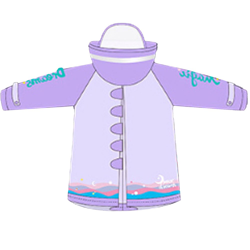 Little Surprise Box 3d Unicorn Lilac Sleeves & Hood Knee Length Raincoat for Kids - Little Surprise BoxLittle Surprise Box 3d Unicorn Lilac Sleeves & Hood Knee Length Raincoat for Kids