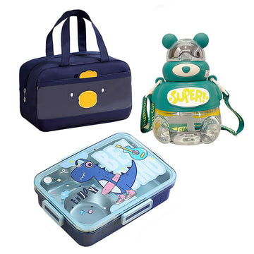Little Surprise Box Big Dino Kellyjogrn Lunch Box, Insulated Lunch Bag & Water Bottle,Combo Set of 3 for Kids - Little Surprise BoxLittle Surprise Box Big Dino Kellyjogrn Lunch Box, Insulated Lunch Bag & Water Bottle,Combo Set of 3 for Kids
