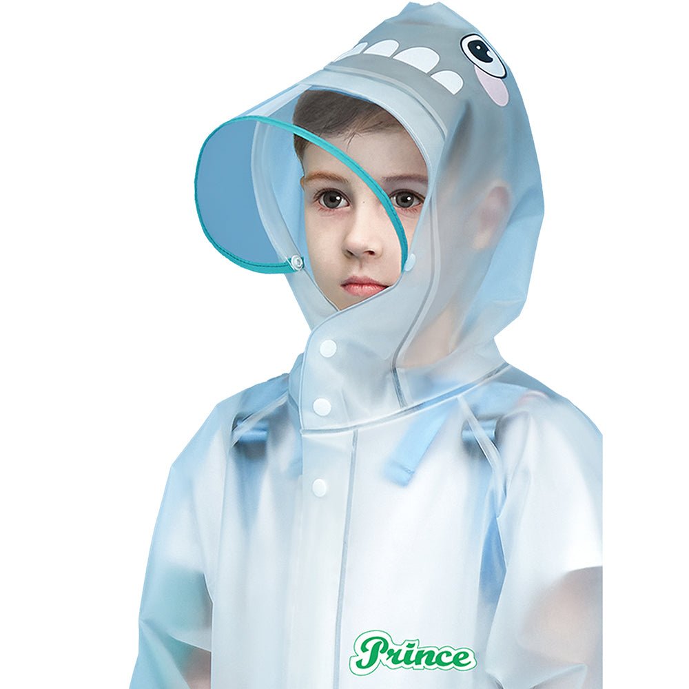 Little Surprise Box Blue Dino Submarine Transluscent Raincoat for Kids - Little Surprise BoxLittle Surprise Box Blue Dino Submarine Transluscent Raincoat for Kids