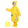 Little Surprise Box Bright Yellow Giraffe Print Raincoat for Kids and Toddlers - Little Surprise BoxLittle Surprise Box Bright Yellow Giraffe Print Raincoat for Kids and Toddlers