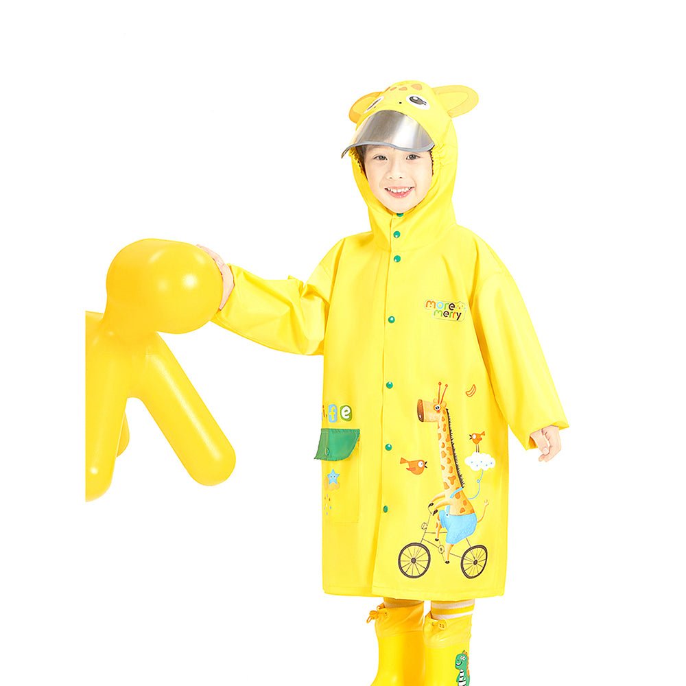 Little Surprise Box Bright Yellow Giraffe Print Raincoat for Kids and Toddlers - Little Surprise BoxLittle Surprise Box Bright Yellow Giraffe Print Raincoat for Kids and Toddlers