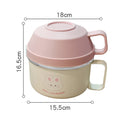 Little Surprise Box Cream & Pink Rabbit , Dual Handle Soup and Noodles Lunch Box with matching Cover - Little Surprise BoxLittle Surprise Box Cream & Pink Rabbit , Dual Handle Soup and Noodles Lunch Box with matching Cover