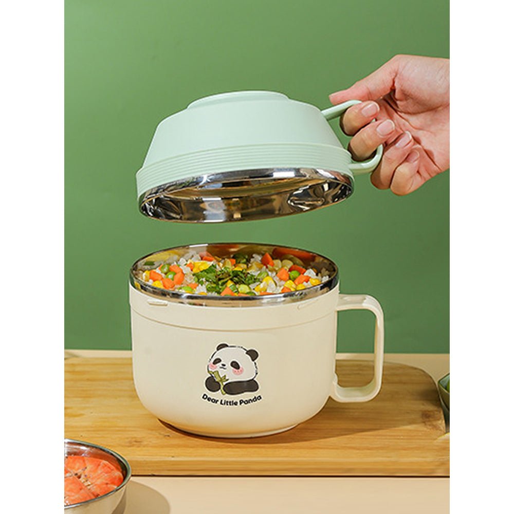 Little Surprise Box Happy Panda ,Dual Handle Soup and Noodles Lunch Box with matching Cover - Little Surprise BoxLittle Surprise Box Happy Panda ,Dual Handle Soup and Noodles Lunch Box with matching Cover