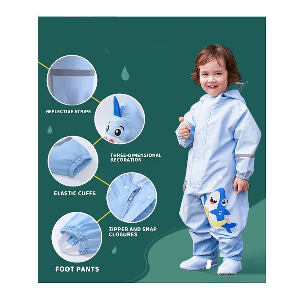 Little Surprise Box Light Blue Submarine theme full Jumpsuit Style Raincoat for Toddlers and Kids - Little Surprise BoxLittle Surprise Box Light Blue Submarine theme full Jumpsuit Style Raincoat for Toddlers and Kids