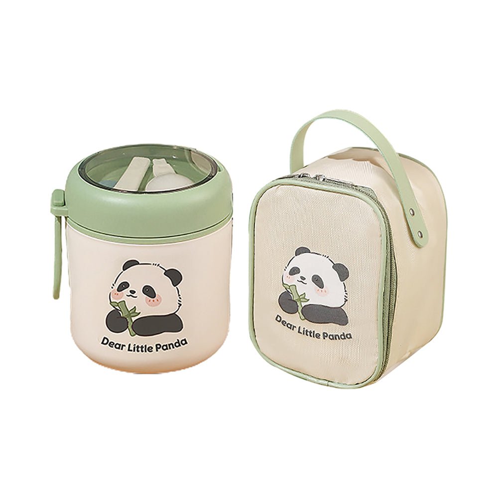 Little Surprise Box Panda , Stainless Steel Soup Box /Tiffin with Insulated Vertical Tiffin Bag with detachable Spoon for Kids and Adults. - Little Surprise BoxLittle Surprise Box Panda , Stainless Steel Soup Box /Tiffin with Insulated Vertical Tiffin Bag with detachable Spoon for Kids and Adults.