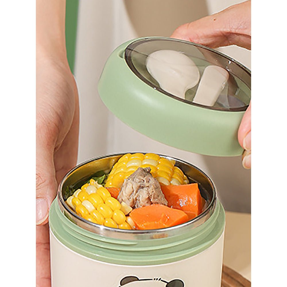 Little Surprise Box Panda , Stainless Steel Soup Box /Tiffin with Insulated Vertical Tiffin Bag with detachable Spoon for Kids and Adults. - Little Surprise BoxLittle Surprise Box Panda , Stainless Steel Soup Box /Tiffin with Insulated Vertical Tiffin Bag with detachable Spoon for Kids and Adults.