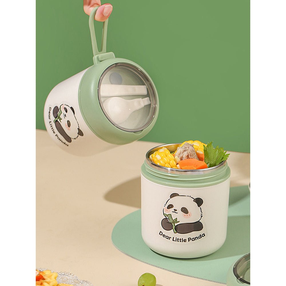 Little Surprise Box Panda , Stainless Steel Soup Box /Tiffin with Insulated Vertical Tiffin Bag with detachable Spoon for Kids and Adults. - Little Surprise BoxLittle Surprise Box Panda , Stainless Steel Soup Box /Tiffin with Insulated Vertical Tiffin Bag with detachable Spoon for Kids and Adults.