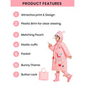 Little Surprise Box Pink Flying Rabbit Print Raincoat for Kids and Toddlers - Little Surprise BoxLittle Surprise Box Pink Flying Rabbit Print Raincoat for Kids and Toddlers