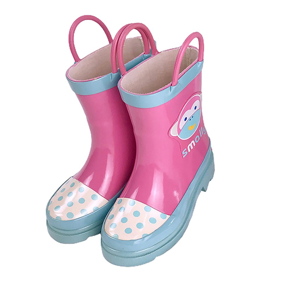 Little Surprise Box Pink Monkey Flexible Rubber Rain Gumboots for Toddlers and Kids - Little Surprise BoxLittle Surprise Box Pink Monkey Flexible Rubber Rain Gumboots for Toddlers and Kids