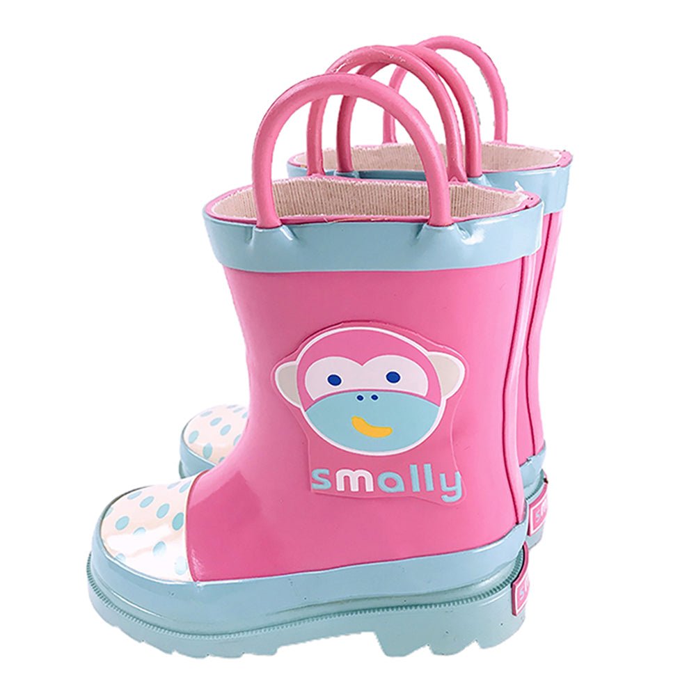 Little Surprise Box Pink Monkey Flexible Rubber Rain Gumboots for Toddlers and Kids - Little Surprise BoxLittle Surprise Box Pink Monkey Flexible Rubber Rain Gumboots for Toddlers and Kids