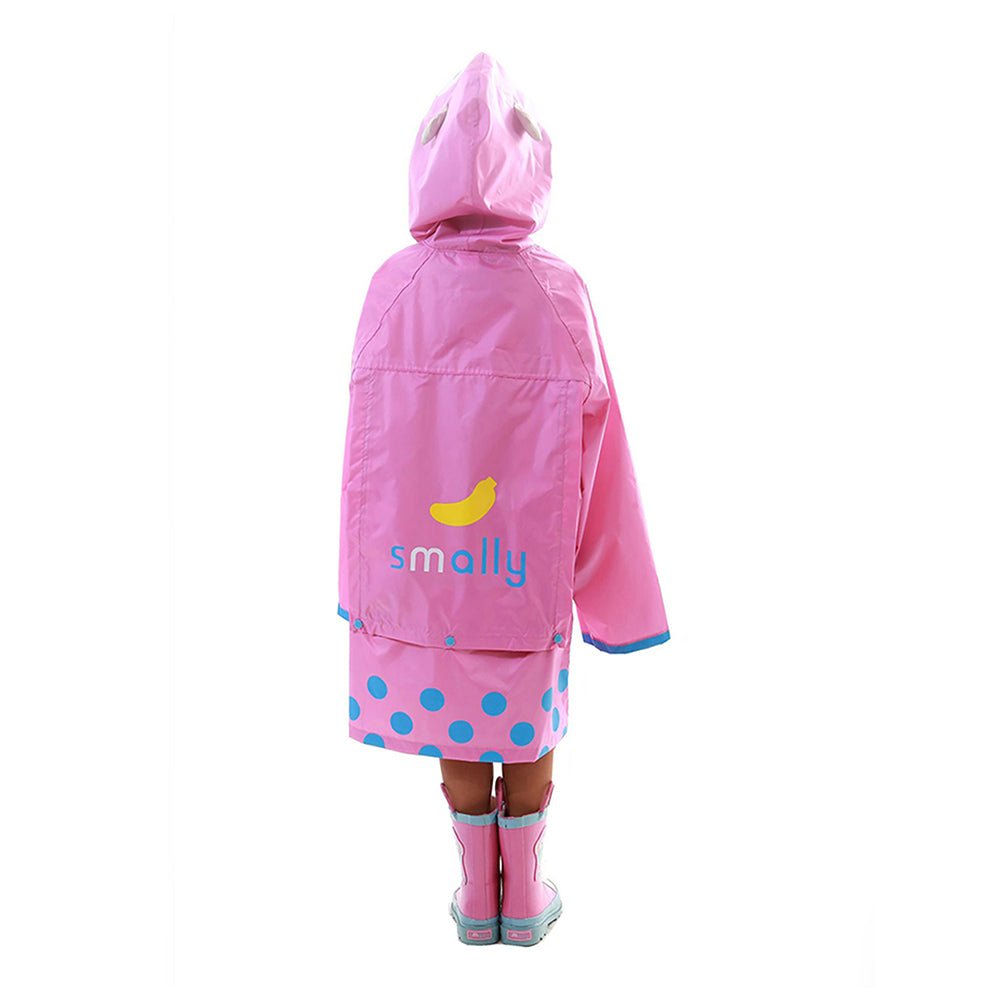 Little Surprise Box Pink Monkey Knee Length Raincoat for Kids - Little Surprise BoxLittle Surprise Box Pink Monkey Knee Length Raincoat for Kids