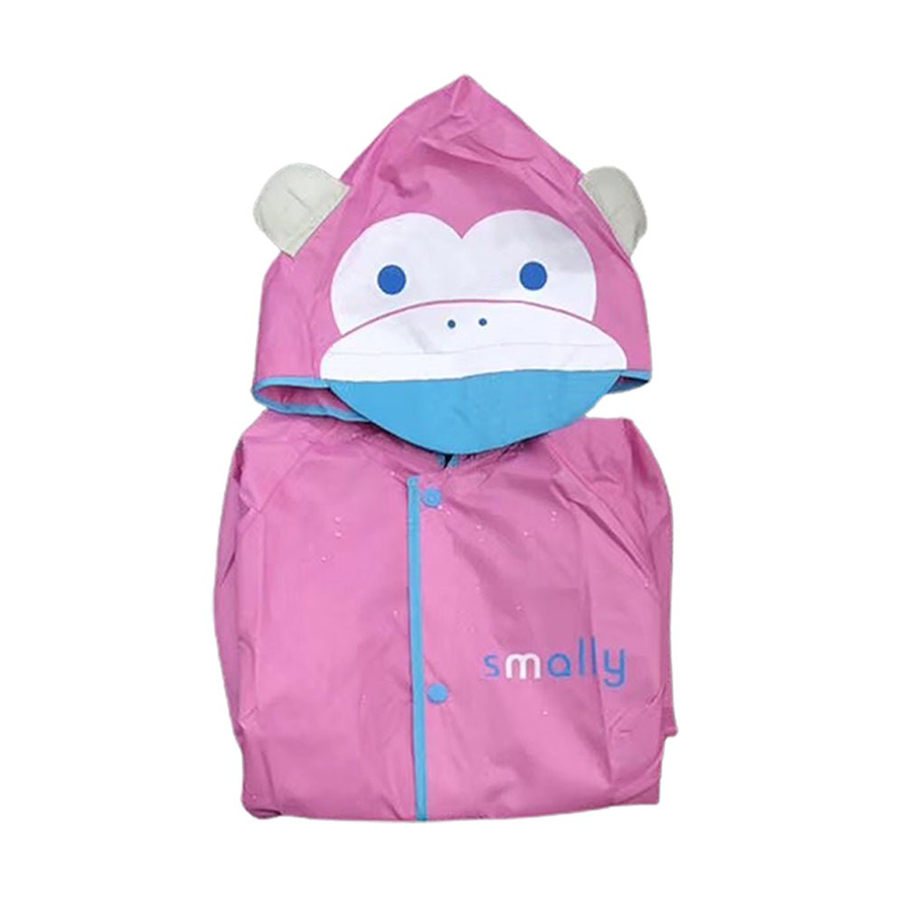 Little Surprise Box Pink Monkey Knee Length Raincoat for Kids - Little Surprise BoxLittle Surprise Box Pink Monkey Knee Length Raincoat for Kids