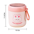 Little Surprise Box Pink Rabbit, Stainless Steel Soup Box /Tiffin with Insulated Vertical Tiffin Bag with detachable Spoon for Kids and Adults. - Little Surprise BoxLittle Surprise Box Pink Rabbit, Stainless Steel Soup Box /Tiffin with Insulated Vertical Tiffin Bag with detachable Spoon for Kids and Adults.