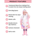 Little Surprise Box Pink Unicorn print Transluscent Raincoat for Kids - Little Surprise BoxLittle Surprise Box Pink Unicorn print Transluscent Raincoat for Kids