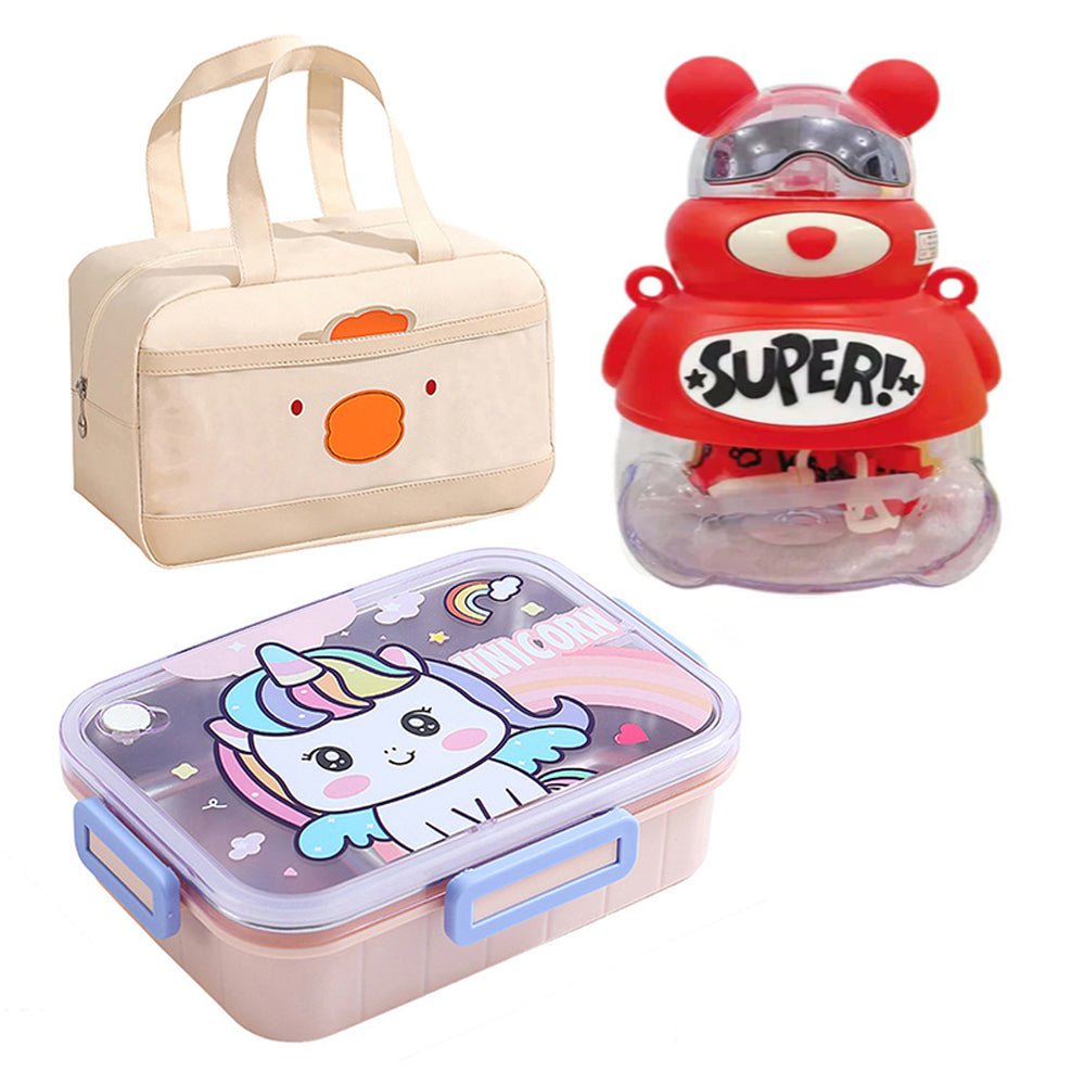 Little Surprise Box Small Uni Kellyjored Lunch Box, Insulated Lunch Bag & Water Bottle, Combo Set of 3 for Kids - Little Surprise BoxLittle Surprise Box Small Uni Kellyjored Lunch Box, Insulated Lunch Bag & Water Bottle, Combo Set of 3 for Kids