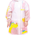 Little Surprise Box Yellow Dino print Transluscent Raincoat for Kids - Little Surprise BoxLittle Surprise Box Yellow Dino print Transluscent Raincoat for Kids