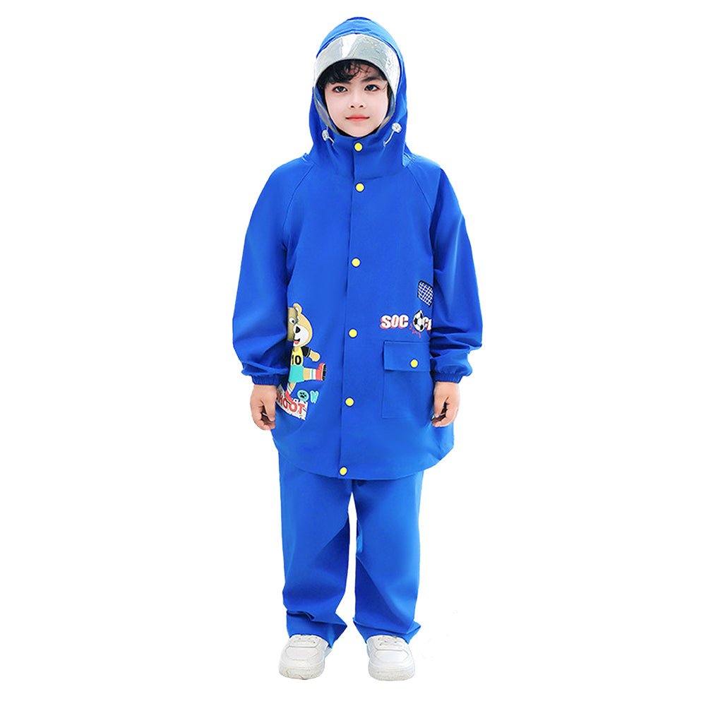 Little Surprise Box,2 pcs Blue Astronaut Full Shirt and Full Pants style Raincoat for Kids - Little Surprise BoxLittle Surprise Box,2 pcs Blue Astronaut Full Shirt and Full Pants style Raincoat for Kids