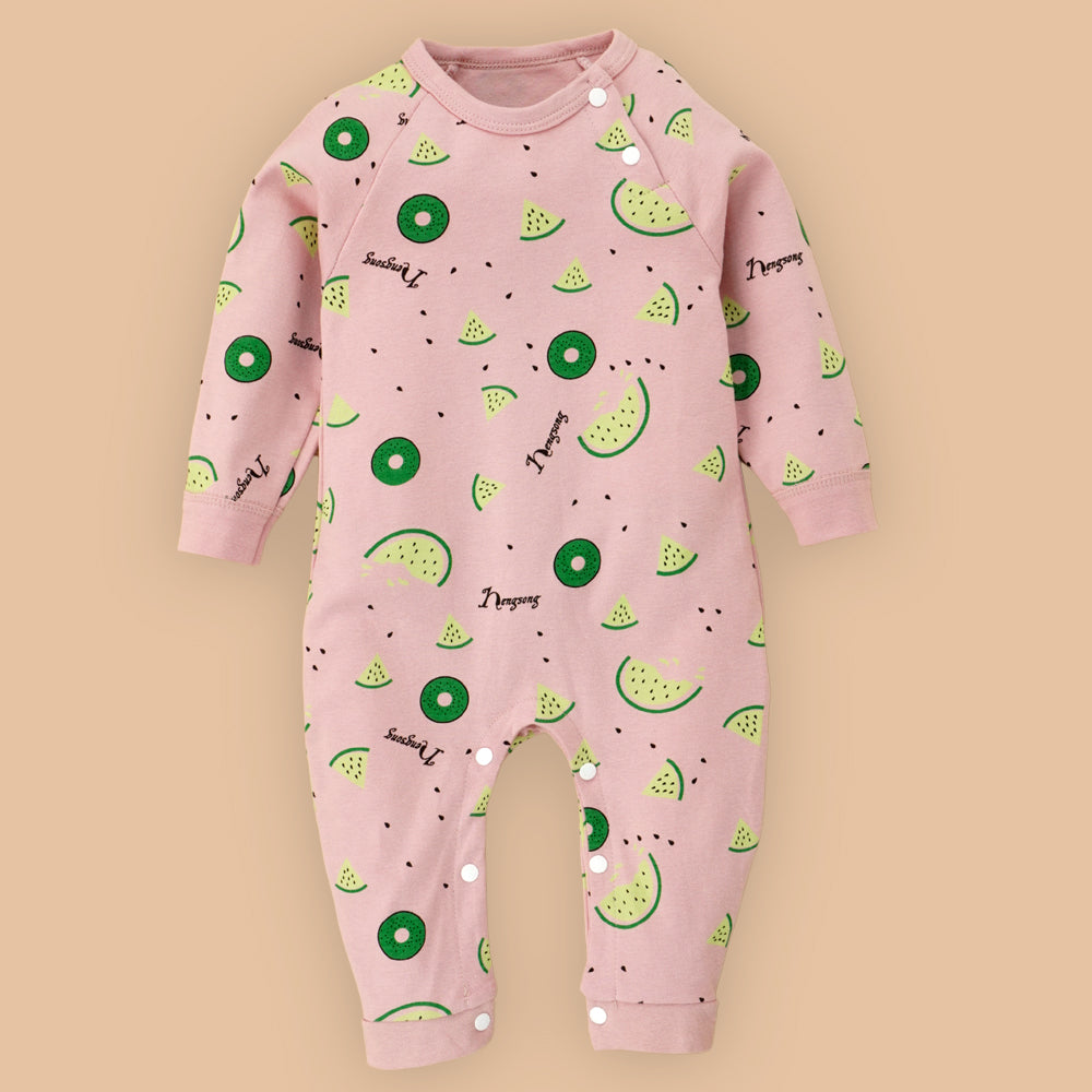 Pink Watermelon Print Romper Unisex Kids Wear
