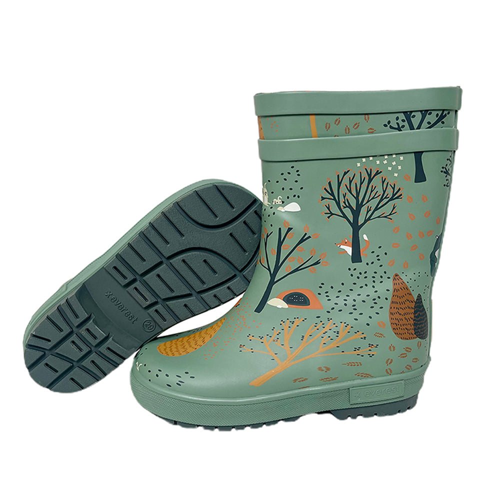 Mr. Olive Wood, Flexible Rubber Rain Gumboots for Toddlers and Kids - Little Surprise BoxMr. Olive Wood, Flexible Rubber Rain Gumboots for Toddlers and Kids