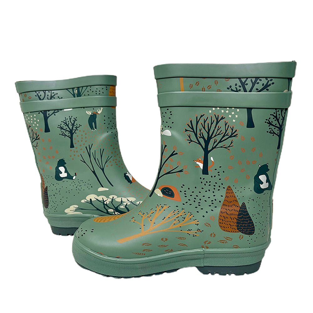 Mr. Olive Wood, Flexible Rubber Rain Gumboots for Toddlers and Kids - Little Surprise BoxMr. Olive Wood, Flexible Rubber Rain Gumboots for Toddlers and Kids