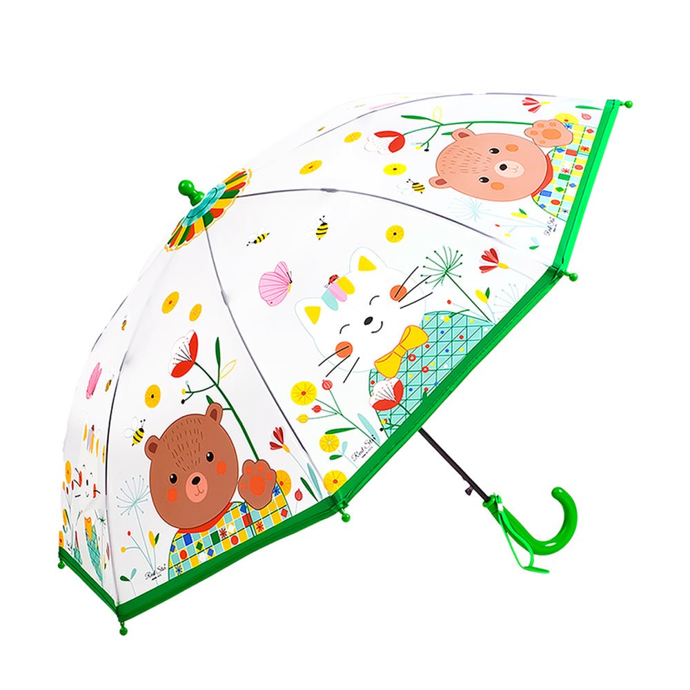 Mr.Bowtie Bunny Transparent Style Green Umbrella for Kids - Little Surprise BoxMr.Bowtie Bunny Transparent Style Green Umbrella for Kids