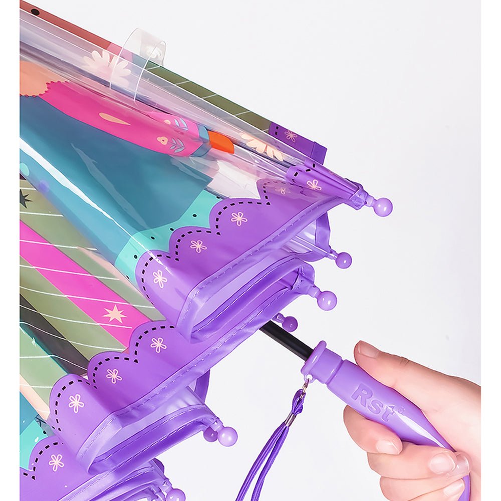 Ms.Foxy Transparent Style Purple Umbrella for Kids - Little Surprise BoxMs.Foxy Transparent Style Purple Umbrella for Kids