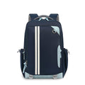 Navy Blue 2 stripes Ergonomic School Backpack for Kids - Little Surprise BoxNavy Blue 2 stripes Ergonomic School Backpack for Kids