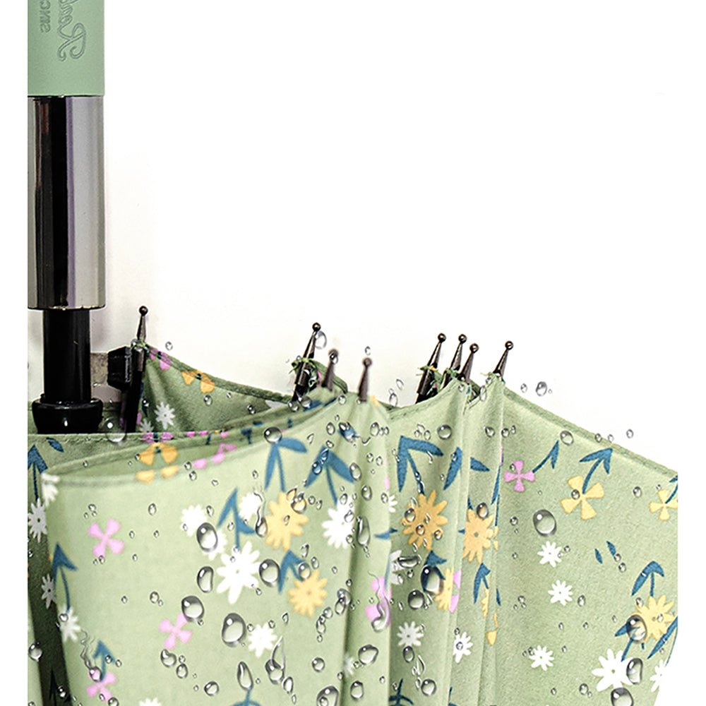 Olive Floral border Style Umbrella for Teens and Adults - Little Surprise BoxOlive Floral border Style Umbrella for Teens and Adults