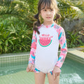 One Piece Summer Watermelon print Swimwear + Swim Cap for Kids & Toddlers - Little Surprise BoxOne Piece Summer Watermelon print Swimwear + Swim Cap for Kids & Toddlers