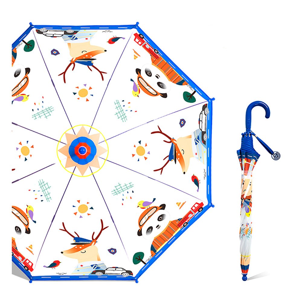 Panda Police Transparent Style Blue Umbrella for Kids - Little Surprise BoxPanda Police Transparent Style Blue Umbrella for Kids