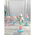 Pastel Candy theme, set of 4 Wooden Nutcrackers , Christmas Tree Ornaments - Little Surprise BoxPastel Candy theme, set of 4 Wooden Nutcrackers , Christmas Tree Ornaments