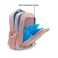 Peach 2 stripes Ergonomic School Backpack for Kids - Little Surprise BoxPeach 2 stripes Ergonomic School Backpack for Kids