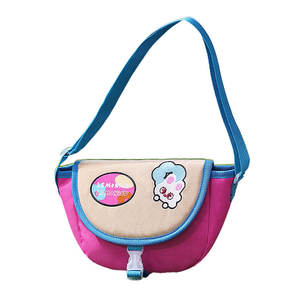 Pink and Beige Sling Bag & Satchel Casual Carry Bag for Kids - Little Surprise BoxPink and Beige Sling Bag & Satchel Casual Carry Bag for Kids