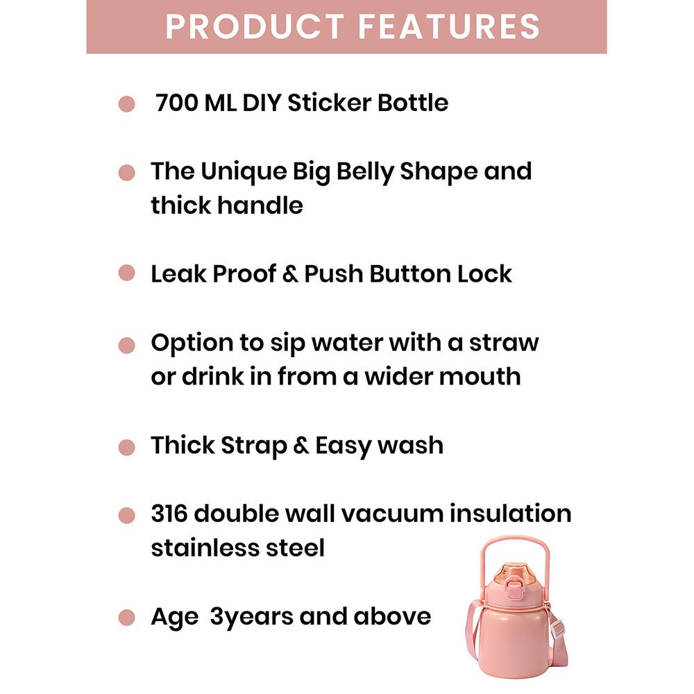 Pink Bento Box & Belly Water Bottle Combo Rakhi Gift for Sister - Little Surprise BoxPink Bento Box & Belly Water Bottle Combo Rakhi Gift for Sister