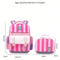 Pink Bold Stripes Insulated Lunchbag & Ergonomic School Backpack for Kids - Little Surprise BoxPink Bold Stripes Insulated Lunchbag & Ergonomic School Backpack for Kids