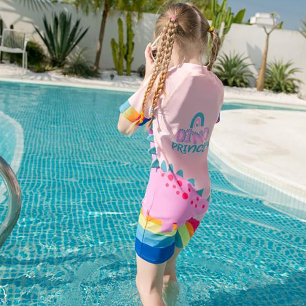 Pink Dino Princess Swimwear/Swimsuit for Kids - Little Surprise BoxPink Dino Princess Swimwear/Swimsuit for Kids - Little Surprise BoxPink Dino Princess Swimwear/Swimsuit for Kids