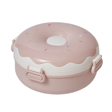 Pink Donut Medium Size, Stainless Steel Lunch Box, 300ml - Little Surprise BoxPink Donut Medium Size, Stainless Steel Lunch Box, 300ml