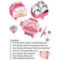 Pink Foxy Combo set stainless steel Lunch Box with insulated Lunch box Cover for kids - Little Surprise BoxPink Foxy Combo set stainless steel Lunch Box with insulated Lunch box Cover for kids