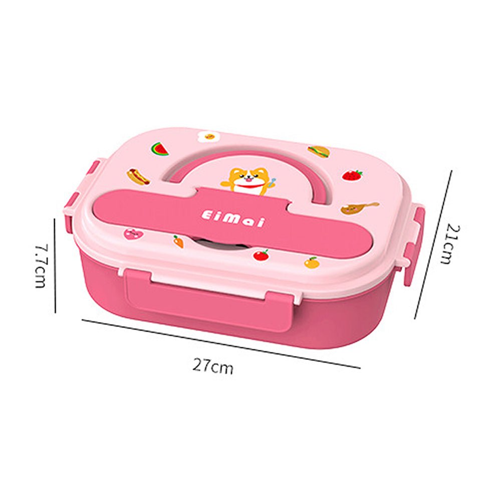 Pink Foxy Combo set stainless steel Lunch Box with insulated Lunch box Cover for kids - Little Surprise BoxPink Foxy Combo set stainless steel Lunch Box with insulated Lunch box Cover for kids