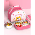 Pink Foxy Combo set stainless steel Lunch Box with insulated Lunch box Cover for kids - Little Surprise BoxPink Foxy Combo set stainless steel Lunch Box with insulated Lunch box Cover for kids